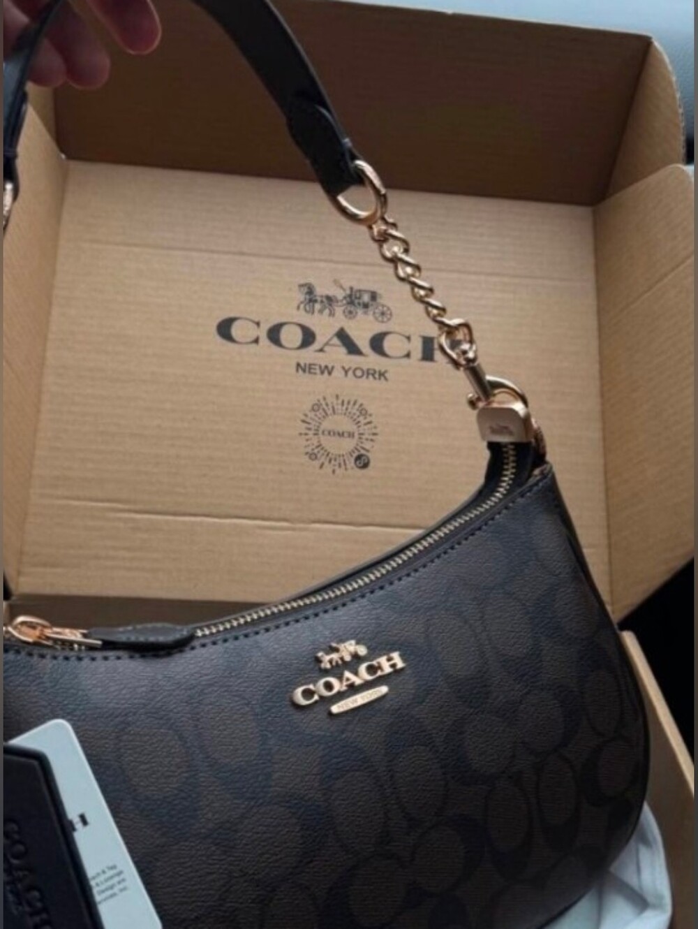 Coach Brown & Black Purse - Picture 2 of 2